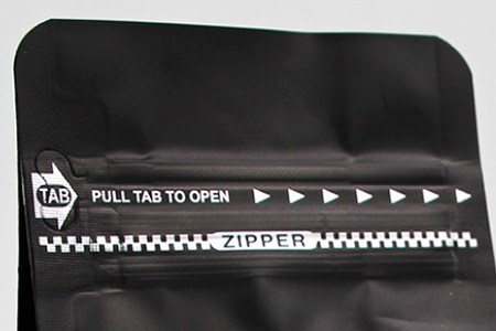 pull zipper flat bottom pouches