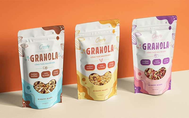 high barrier granola packaging pouches