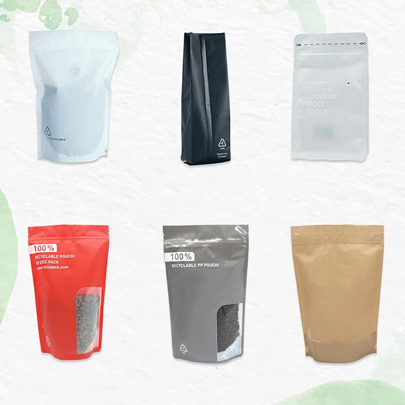coffee tea recyclable packaging pouches