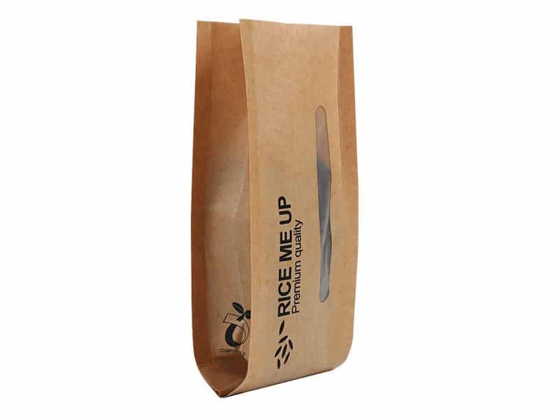 compostable food packaging with window