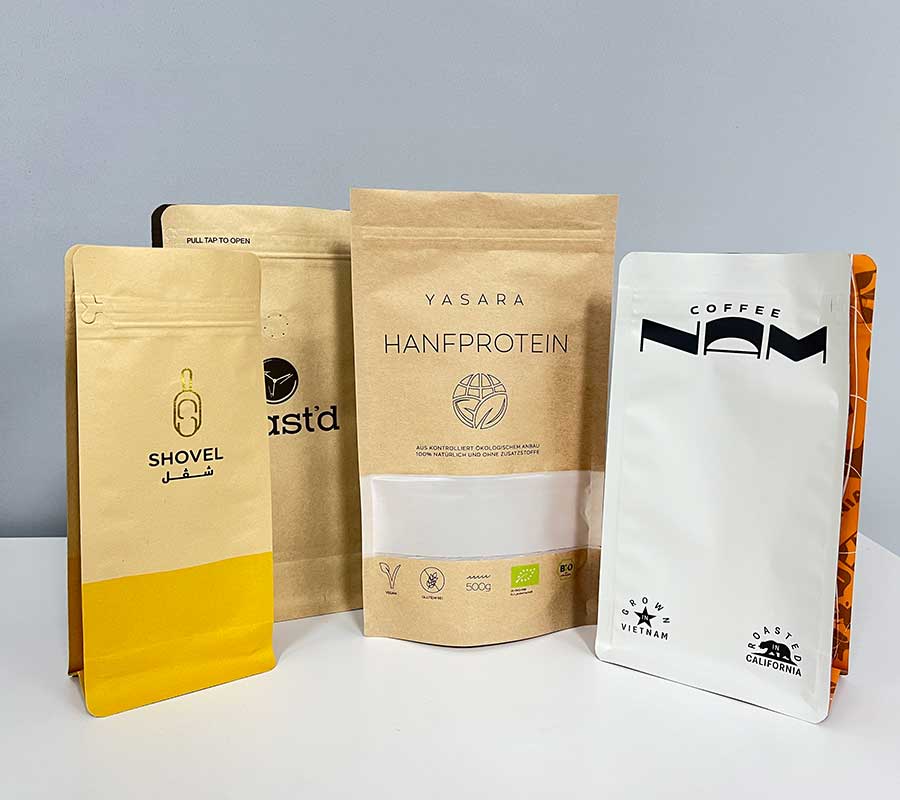 custom biodegradable coffee packaging bags